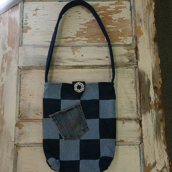 Handbags - Denim cross body handbag